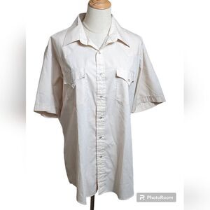 Sheplers Tan Vintage Western Camp Shirt